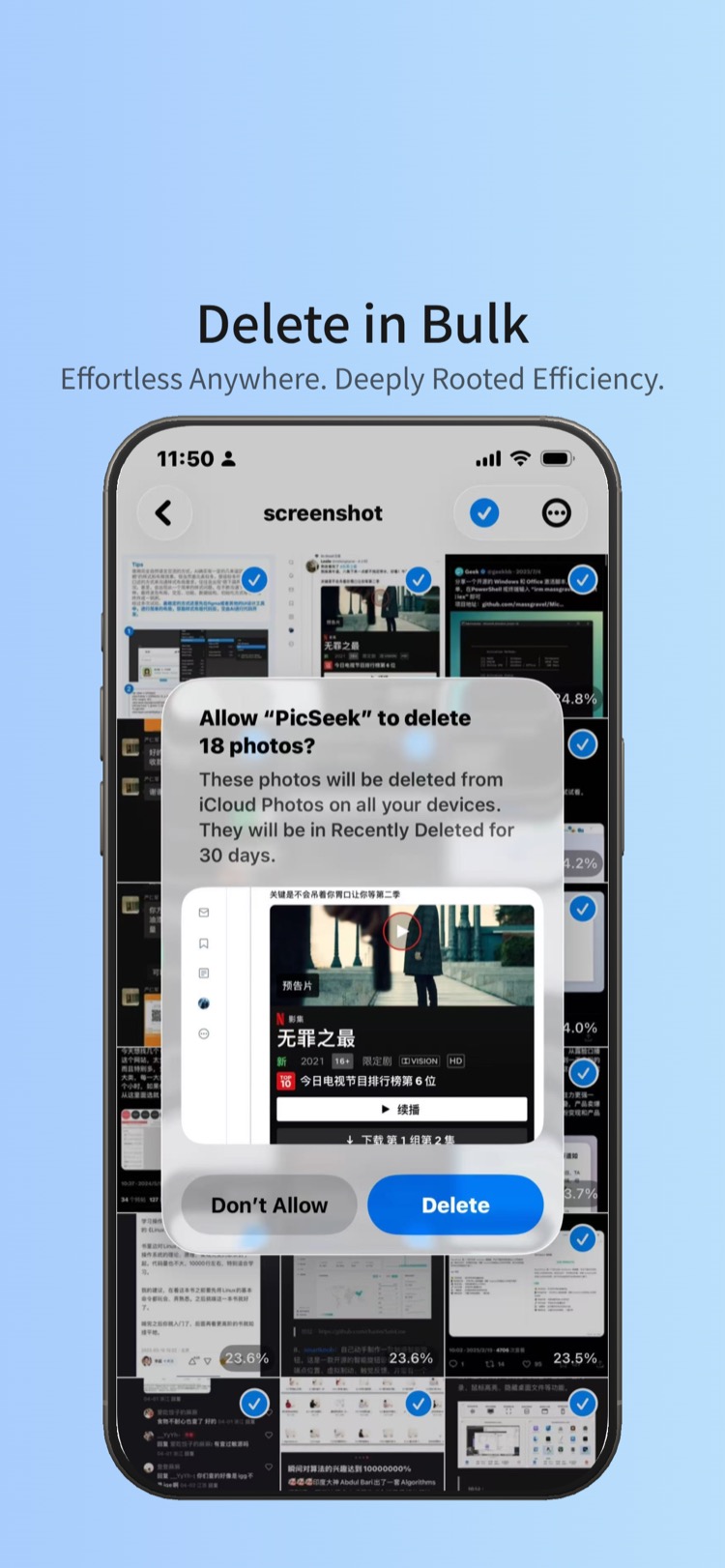 PicSeek App Interface Screenshot